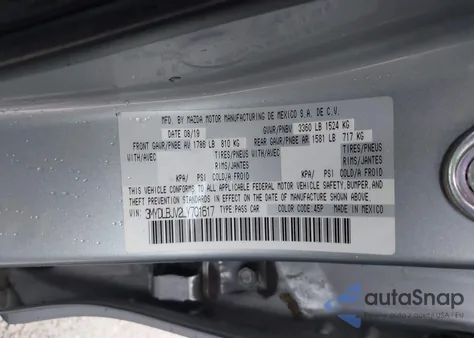 2020 Toyota Yaris Le из США, поврежденный, VIN 3MYDLBJV2LY701617